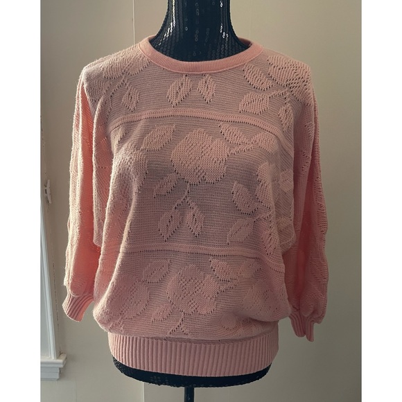 Vintage Functionals Peach Batwing Sweater - Picture 1 of 11
